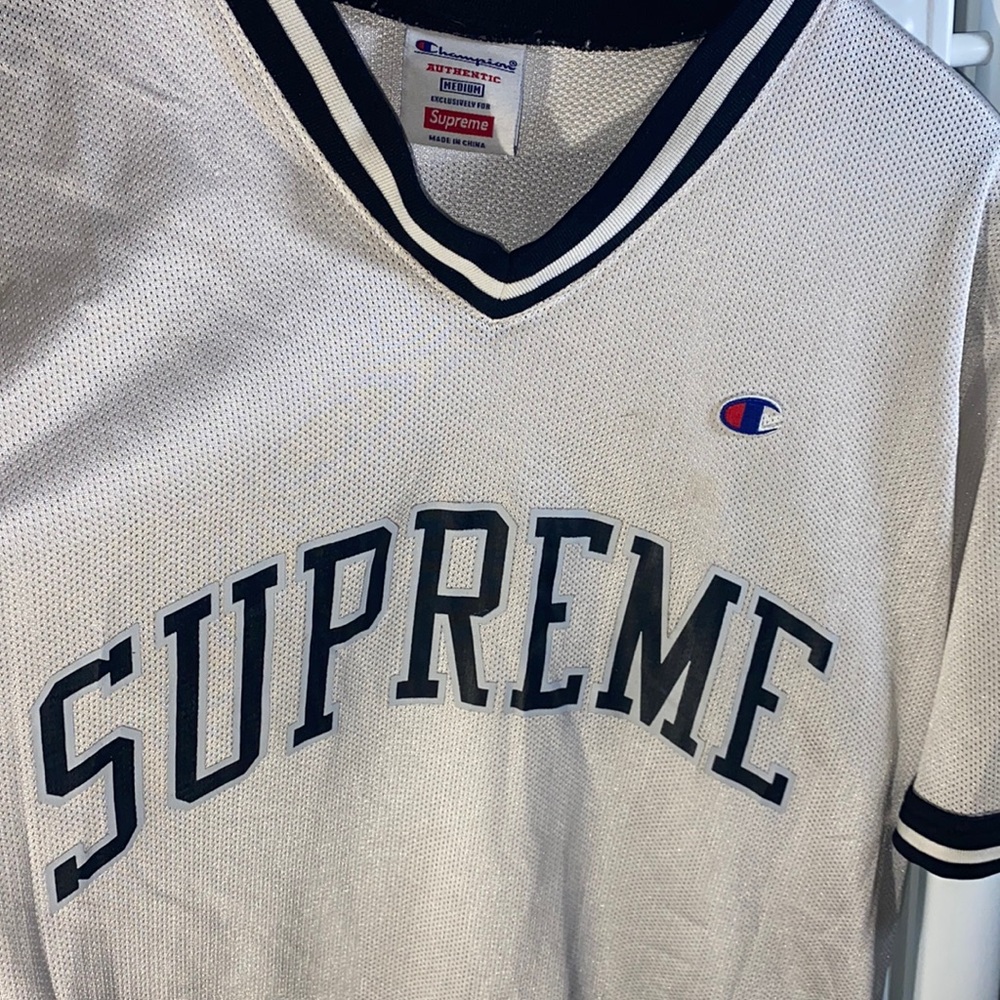 Supreme, Champion, Medium, White, Football Jersey
